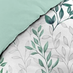 douceur d'intu017drieur Housse de couette et deux taies d'oreiller percale de coton (260 x 240 cm) Wendy e Vert