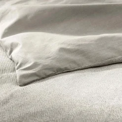 douceur d'intu017drieur Housse de couette et deux taies d'oreiller coton (260 x 240 cm) Meline Gris Anthracite Clearance