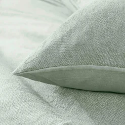 douceur d'intu017drieur Housse de couette et deux taies d'oreiller coton (240 x 220 cm) Meline Vert sauge Clearance