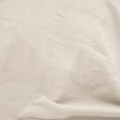 douceur d'intu017drieur Housse de couette et deux taies d'oreiller coton lavé (260 x 240 cm) Linella Ivoire Sale