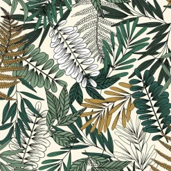 ATMOSPHERA Housse de couette et deux taies coton (260 x 240 cm) Tropik e Vert New