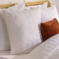 ATMOSPHERA Housse de couette et deux taies satin de coton (260 x 240 cm) Isadora he Blanc Sale