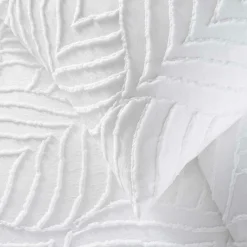 douceur d'intu017drieur Housse de couette et deux taies microfibre tuftée (260 x 240 cm) Heltie he Blanc Sale