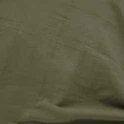 douceur d'intu017drieur Housse de couette et deux taies d'oreiller coton lavé (240 x 220 cm) Linella Vert sauge Clearance