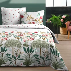 STOF Housse de couette et deux taies d'oreiller en coton (260 x 240 cm) Antillia Multicolore Online
