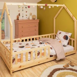 L'effet papillon Housse de couette et deux taies enfant coton (240 x 220 cm) Sky Dream Rose Clearance