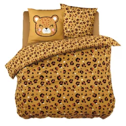 l'Effet Papillon Housse de couette et deux taies enfant coton (240 x 220 cm) Lola Caramel Hot