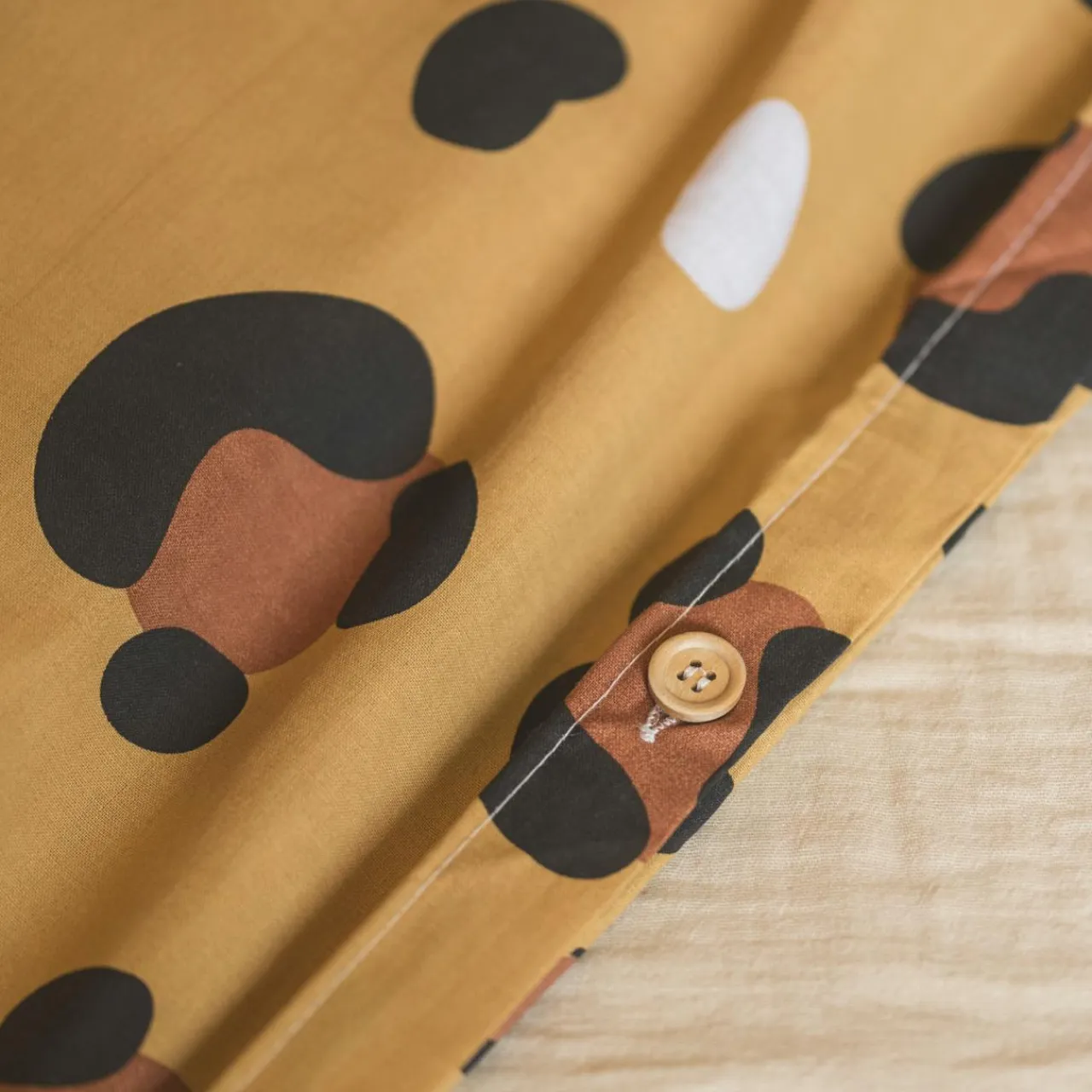 l'Effet Papillon Housse de couette et deux taies enfant coton (240 x 220 cm) Lola Caramel Hot