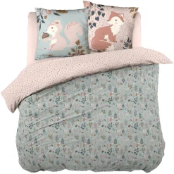 L'EFFET PAPILLON Housse de couette et deux taies enfant coton (200 x 200 cm) Tamia Multicolore Online