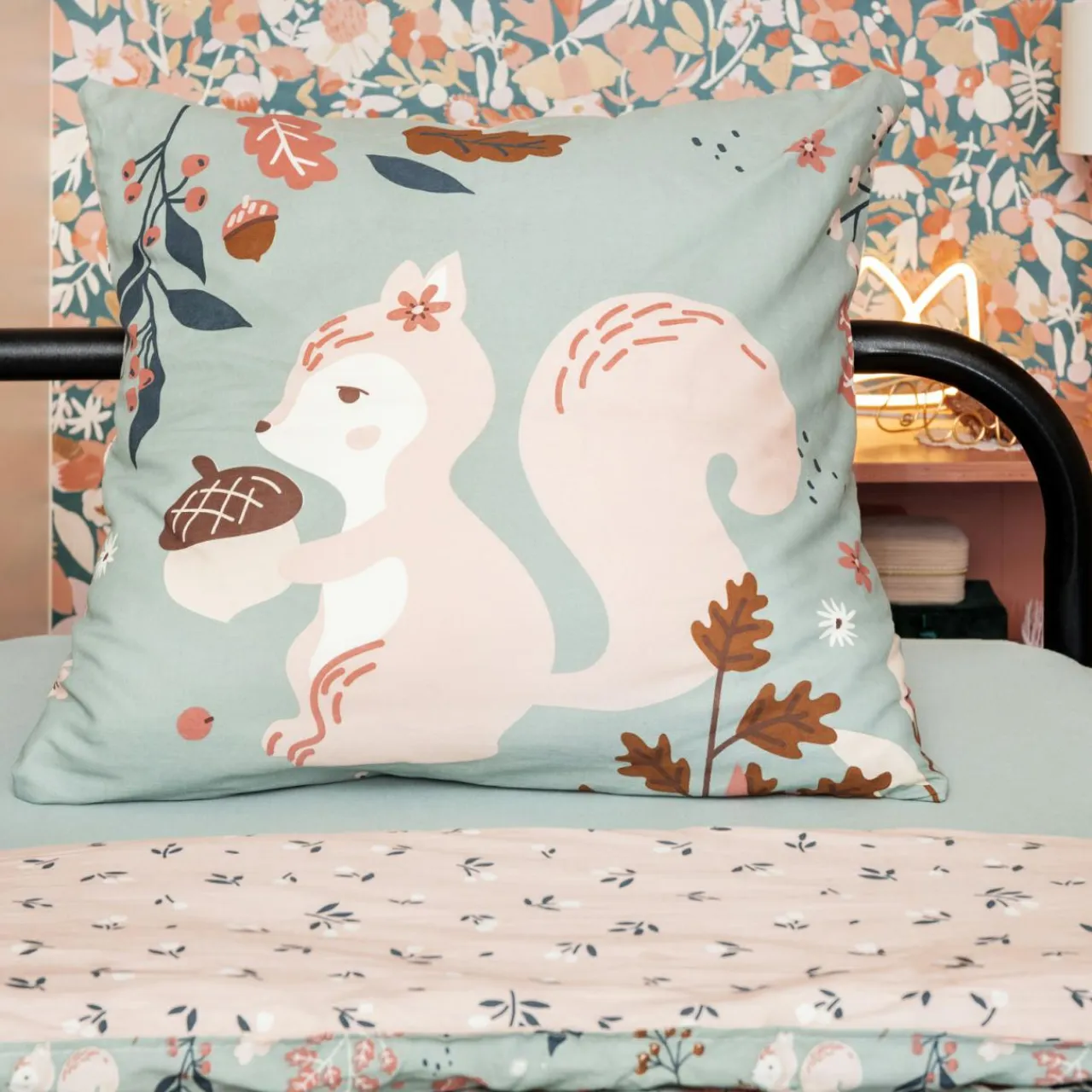 L'EFFET PAPILLON Housse de couette et deux taies enfant coton (200 x 200 cm) Tamia Multicolore Online