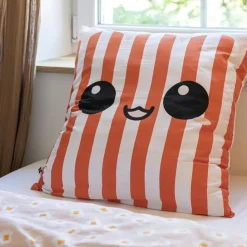 L'EFFET PAPILLON Housse de couette et deux taies enfant coton (200 x 200 cm) Fresh popcorn Rouge Discount