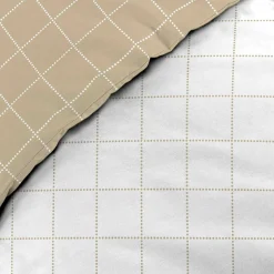 douceur d'intu017drieur Housse de couette et une taie d'oreiller en coton (140 x 200 cm) Cadria Blanc Sale