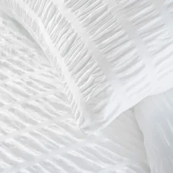 douceur d'intu017drieur Housse de couette et une taie d'oreiller microfibre (140 x 200 cm) Plissia Blanc Best