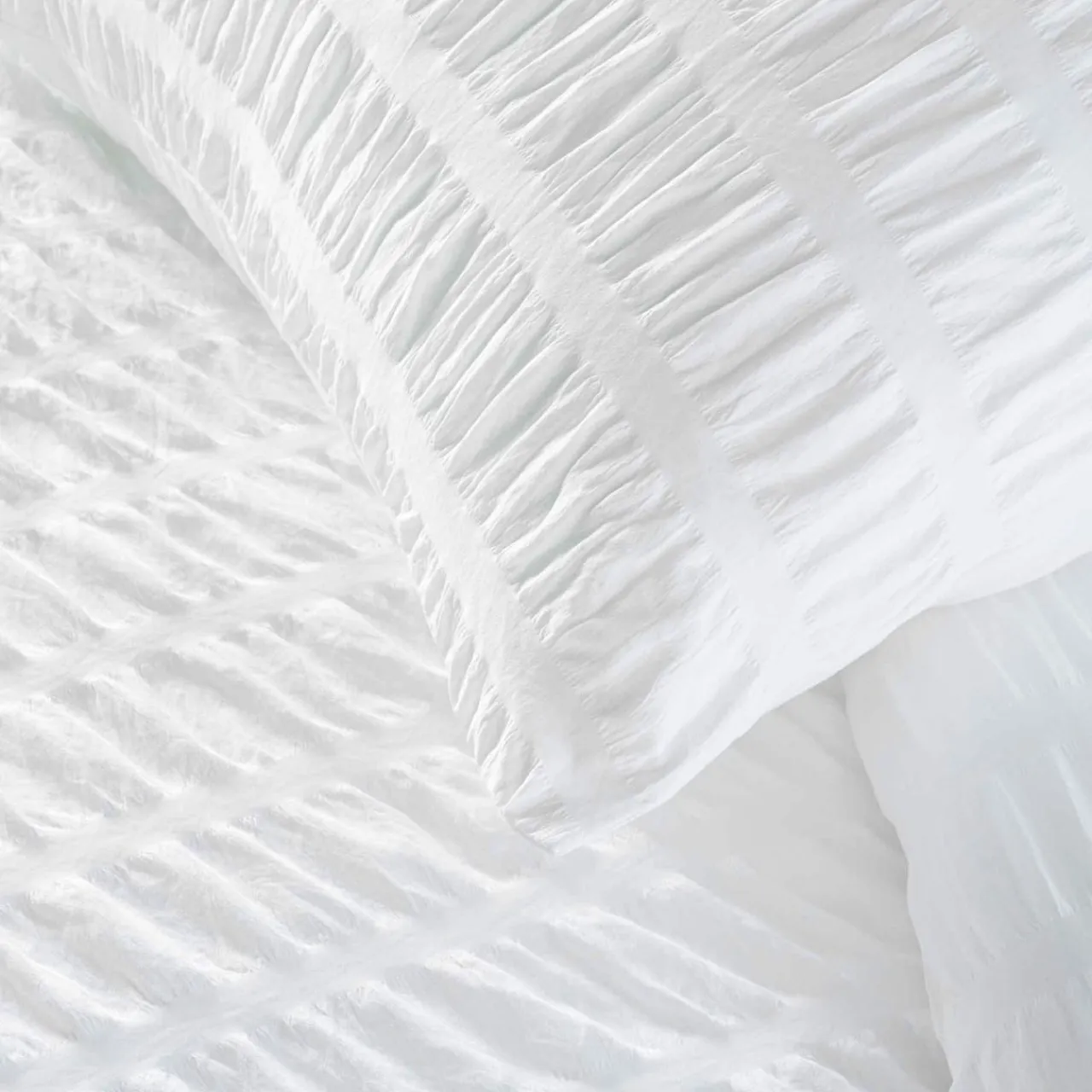 douceur d'intu017drieur Housse de couette et une taie d'oreiller microfibre (140 x 200 cm) Plissia Blanc Best