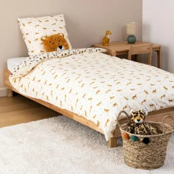 Atmosphera cru017dateur d'intu017drieur for kids Housse de couette et une taie enfant coton (140 x 200 cm) Léopard Multicolore New