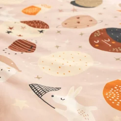 L'effet papillon Housse de couette et une taie enfant coton (140 x 200 cm) Sky Dream Rose Clearance
