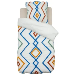 Atmosphera cru017dateur d'intu017drieur for kids Housse de couette et une taie enfant coton (140 x 200 cm) Marrakech Multicolore Clearance