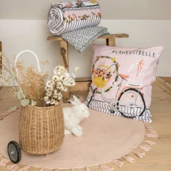 L'EFFET PAPILLON Housse de couette et une taie enfant coton (140 x 200 cm) Jardinage Multicolore Discount