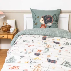 L'EFFET PAPILLON Housse de couette et une taie enfant coton (140 x 200 cm) Polisson Multicolore Sale