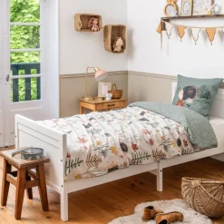 L'EFFET PAPILLON Housse de couette et une taie enfant coton (140 x 200 cm) Polisson Multicolore Sale