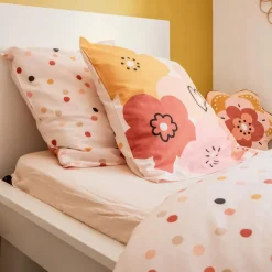 l'Effet Papillon Housse de couette et une taie enfant coton (140 x 200 cm) Barbotine Multicolore Discount