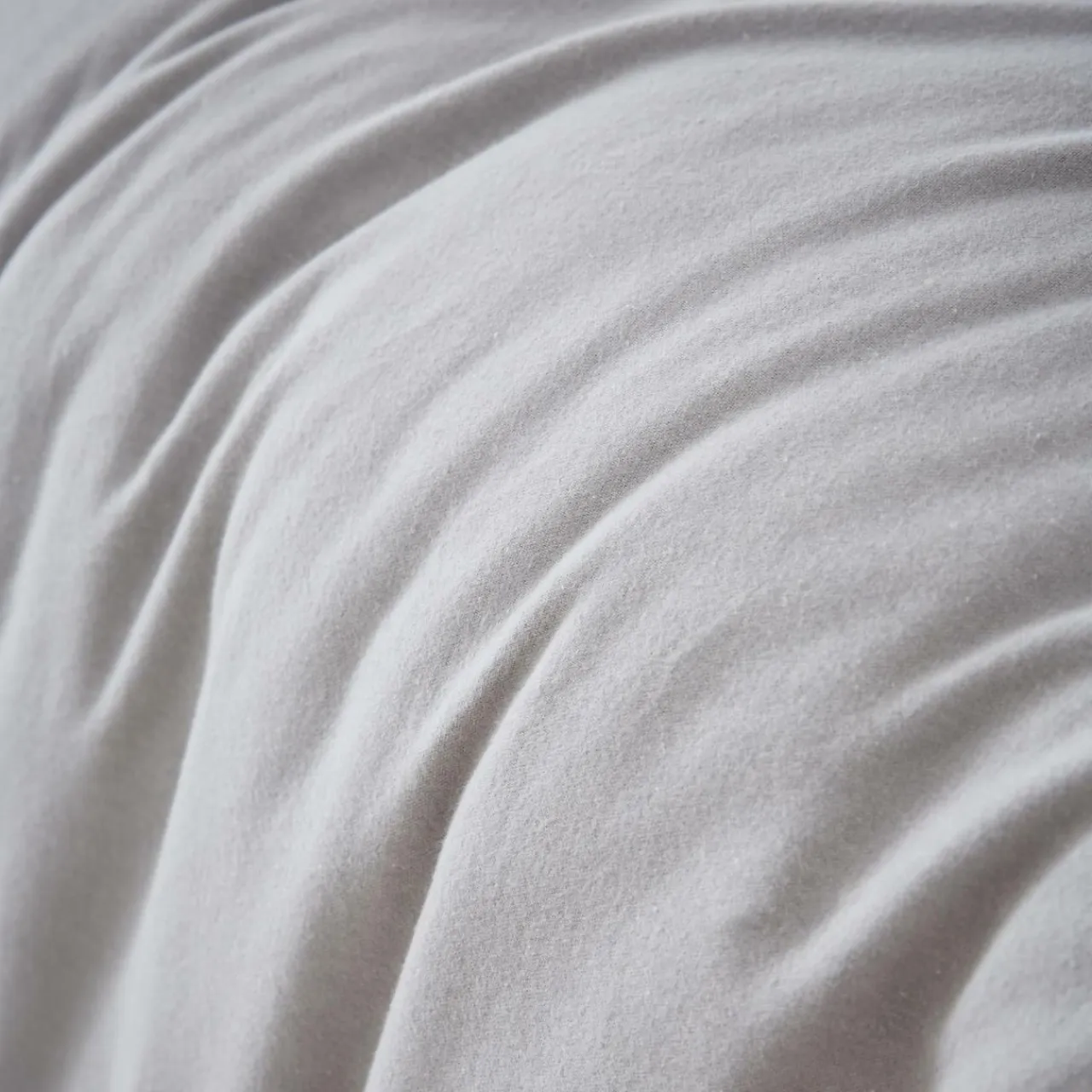 EMINZA Housse de couette flanelle de coton (280 x 240 cm) Nina Gris clair