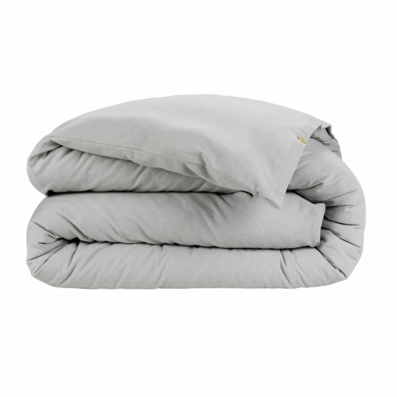 EMINZA Housse de couette flanelle de coton (280 x 240 cm) Nina Gris clair