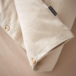EMINZA Housse de couette flanelle de coton (280 x 240 cm) Nina Beige Best