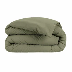 EMINZA Housse de couette flanelle de coton (260 x 240 cm) Nina Vert romarin