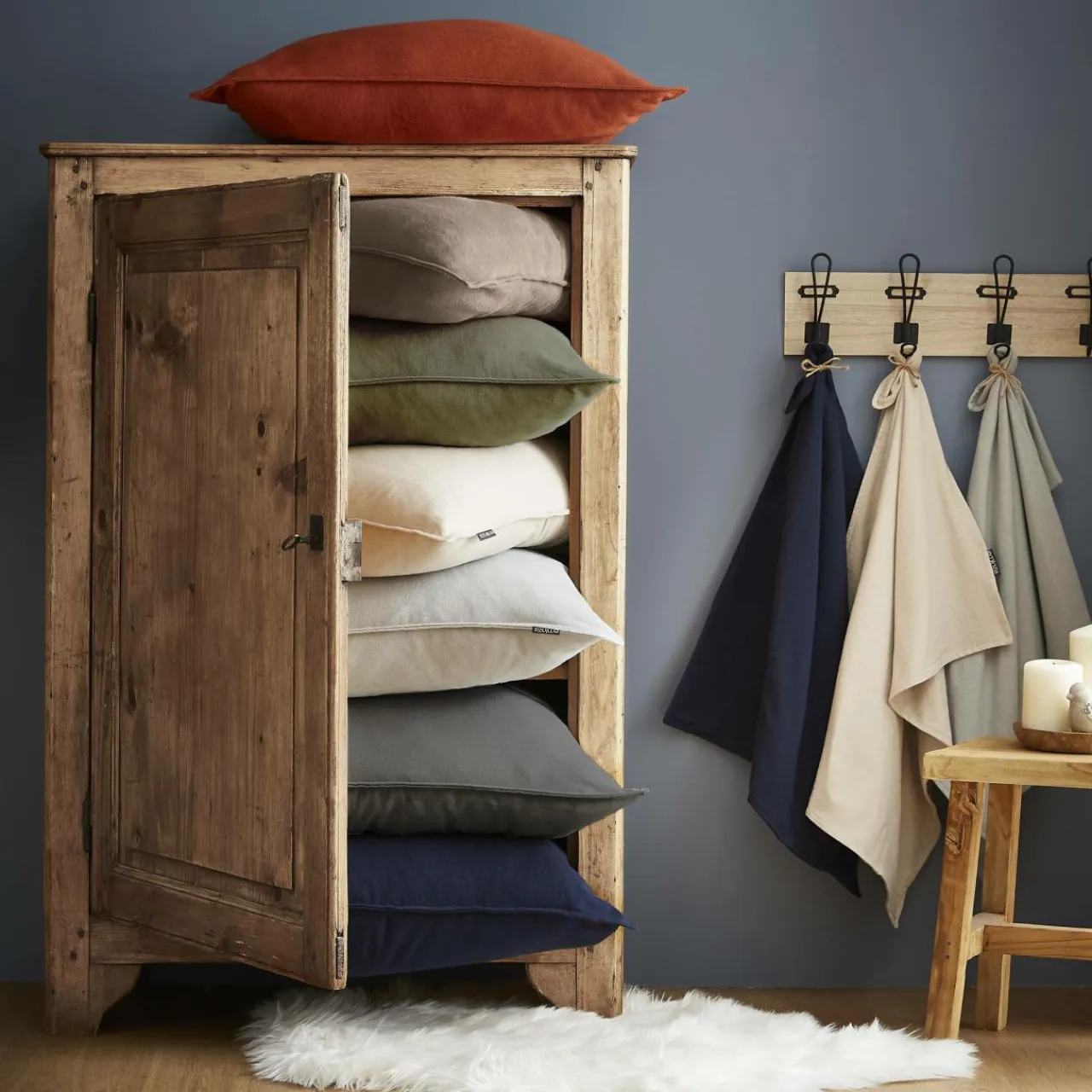 EMINZA Housse de couette flanelle de coton (200 x 200 cm) Nina Ficelle Best