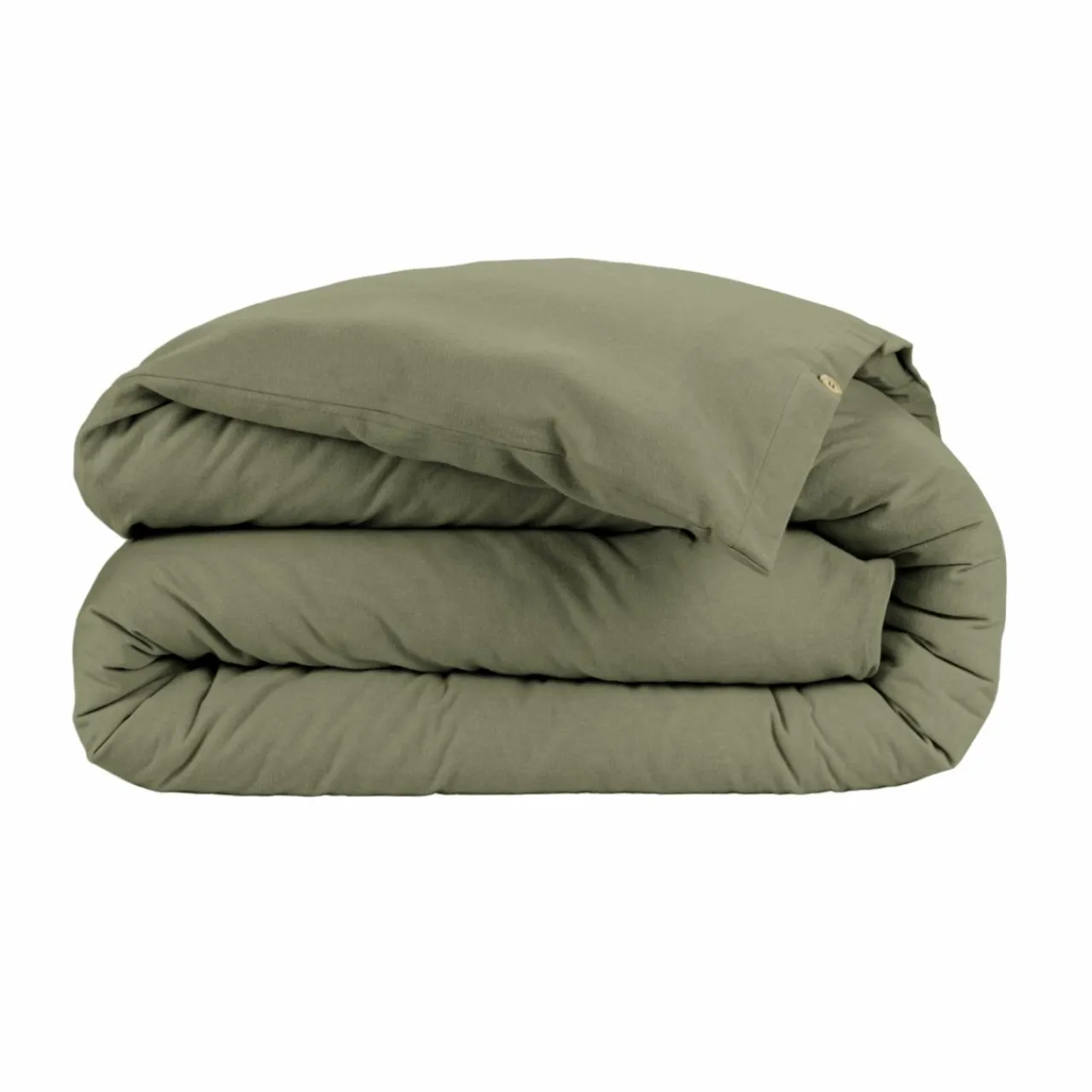 EMINZA Housse de couette flanelle de coton (200 x 200 cm) Nina Vert romarin Sale