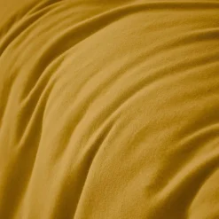 EMINZA Housse de couette flanelle de coton (280 x 240 cm) Nina Jaune ocre Discount