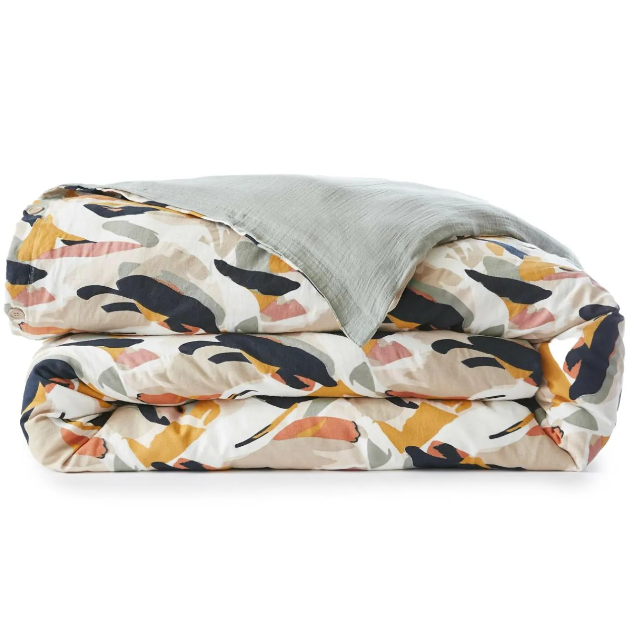 EMINZA Housse de couette gaze de coton (140 x 200 cm) Mathilda Multicolore Sale