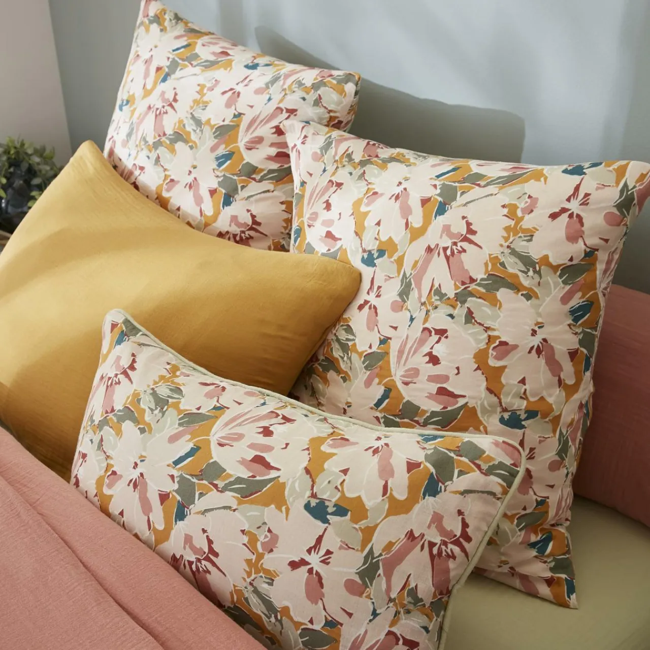 EMINZA Housse de couette gaze de coton (200 x 200 cm) April Multicolore Hot