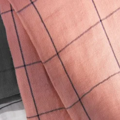 EMINZA Housse de couette gaze de coton (260 x 240 cm) Gaïa Match Rose Pêche Online