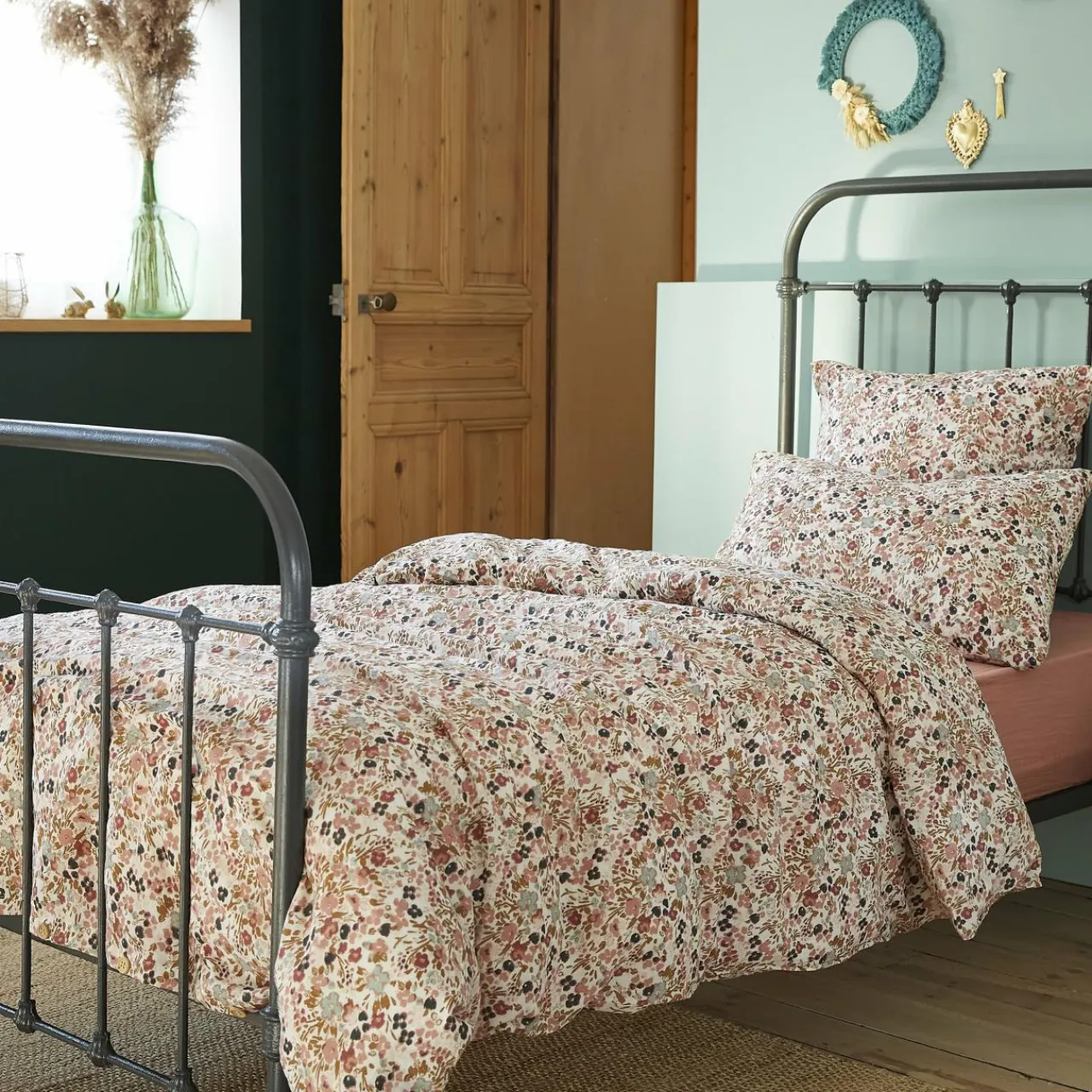 EMINZA Housse de couette gaze de coton (140 x 200 cm) Constance pampa Beige Best