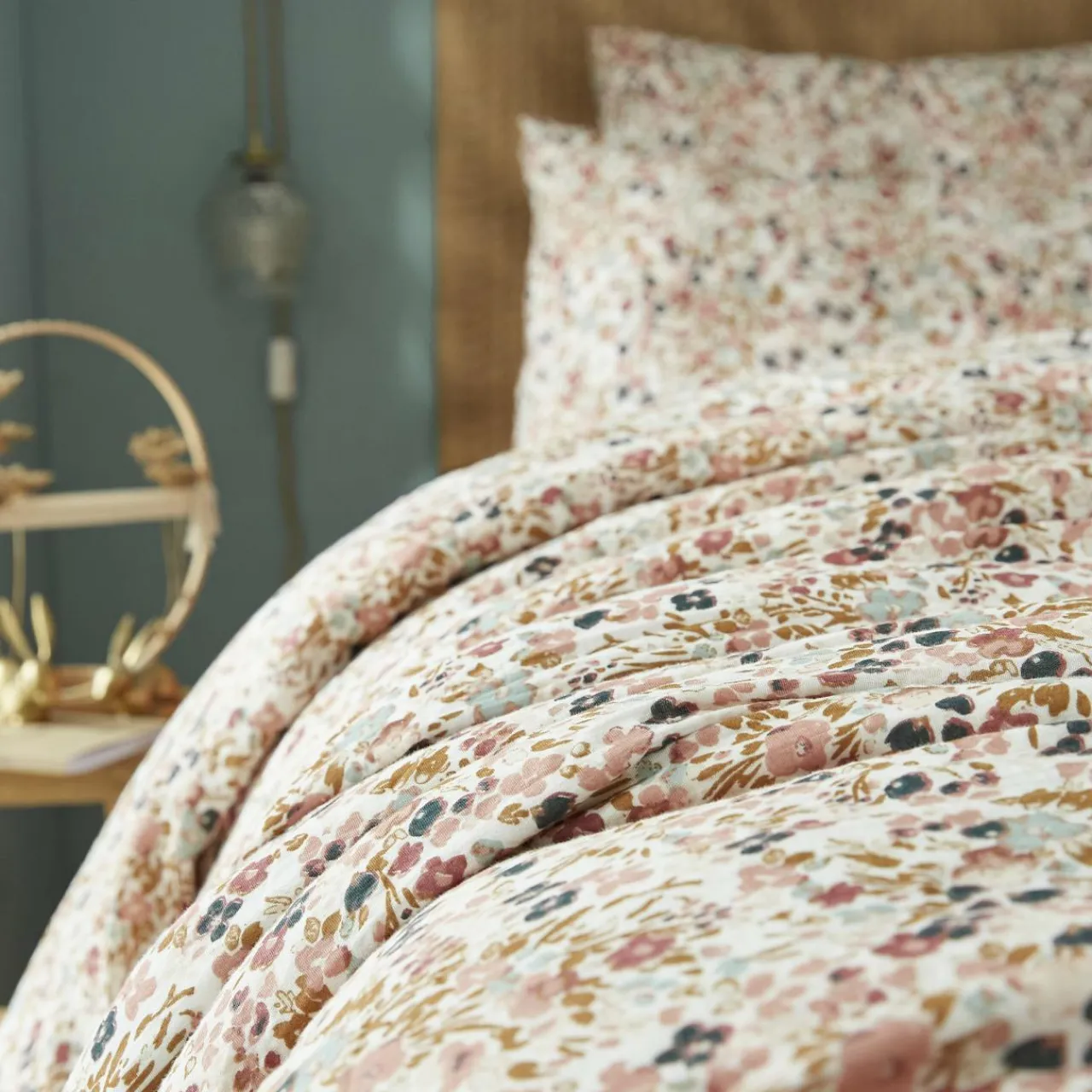 EMINZA Housse de couette gaze de coton (140 x 200 cm) Constance pampa Beige Best