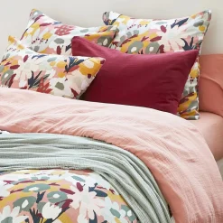 EMINZA Housse de couette gaze de coton (240 x 220 cm) Azel Multicolore Best