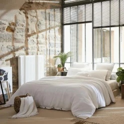 EMINZA Housse de couette gaze de coton (200 x 200 cm) Gaïa chantilly Blanc Sale