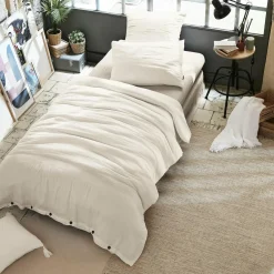 EMINZA Housse de couette gaze de coton (140 x 200 cm) Gaïa pampa Beige Sale