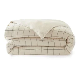 EMINZA Housse de couette gaze de coton (260 x 240 cm) Gaïa Match pampa Beige Outlet