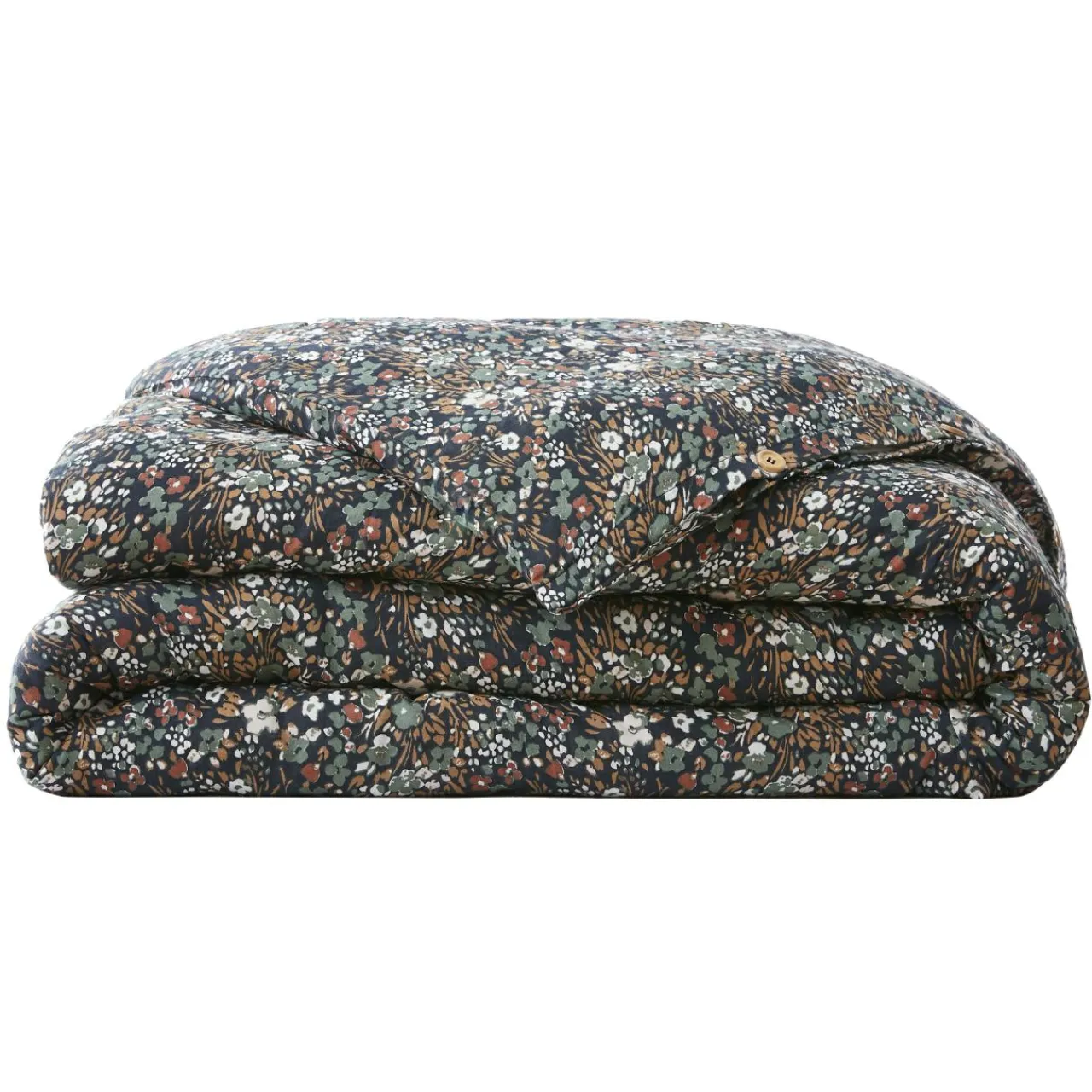 EMINZA Housse de couette gaze de coton (140 x 200 cm) Constance Bleu nuit Discount