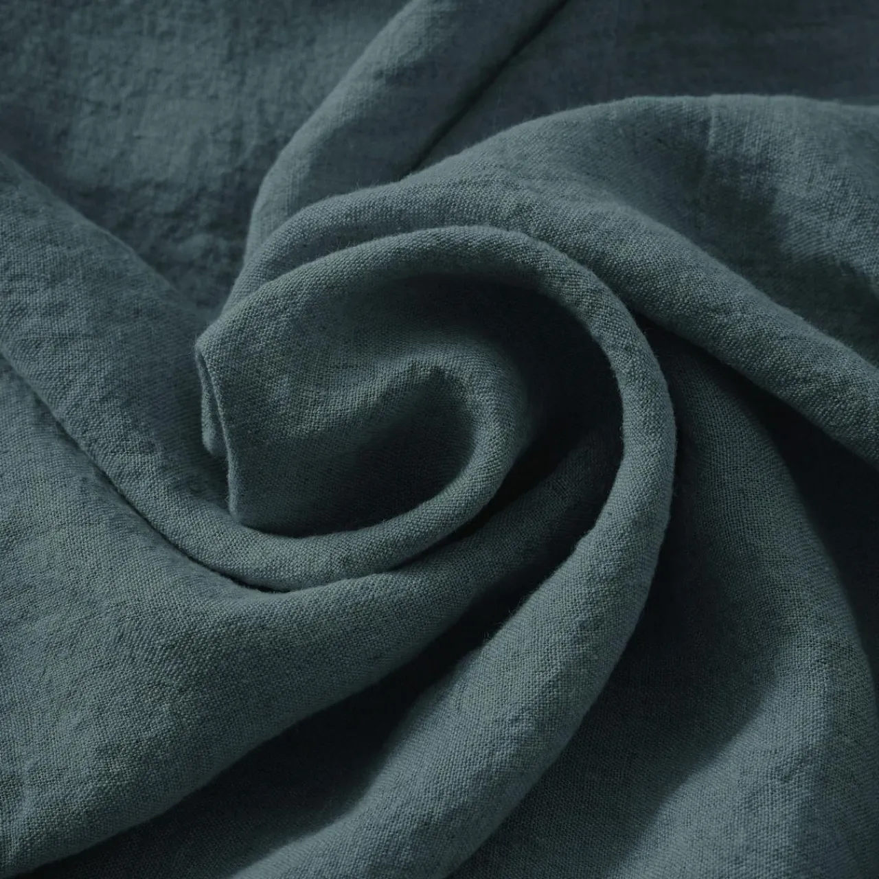 EMINZA Housse de couette lin lavé (260 x 240 cm) Louise Gris ardoise Clearance