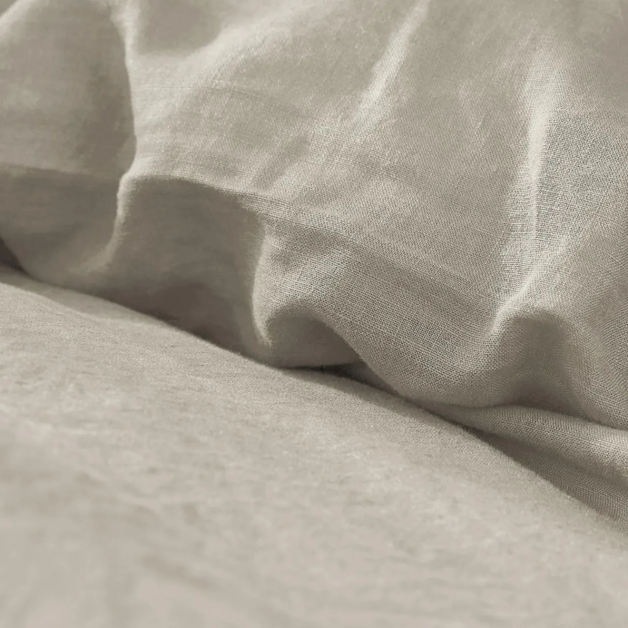EMINZA Housse de couette lin lavé (260 x 240 cm) Louise Beige New