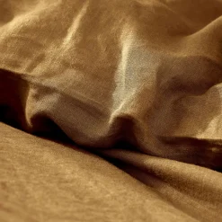EMINZA Housse de couette lin lavé (240 x 220 cm) Louise Caramel Clearance