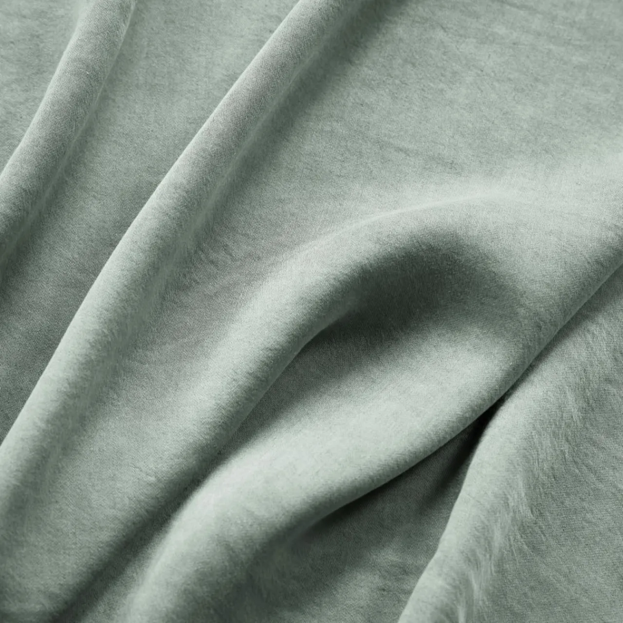EMINZA Housse de couette lyocell Tencel™ lavé (240 x 220 cm) Olivia Vert Eucalyptus