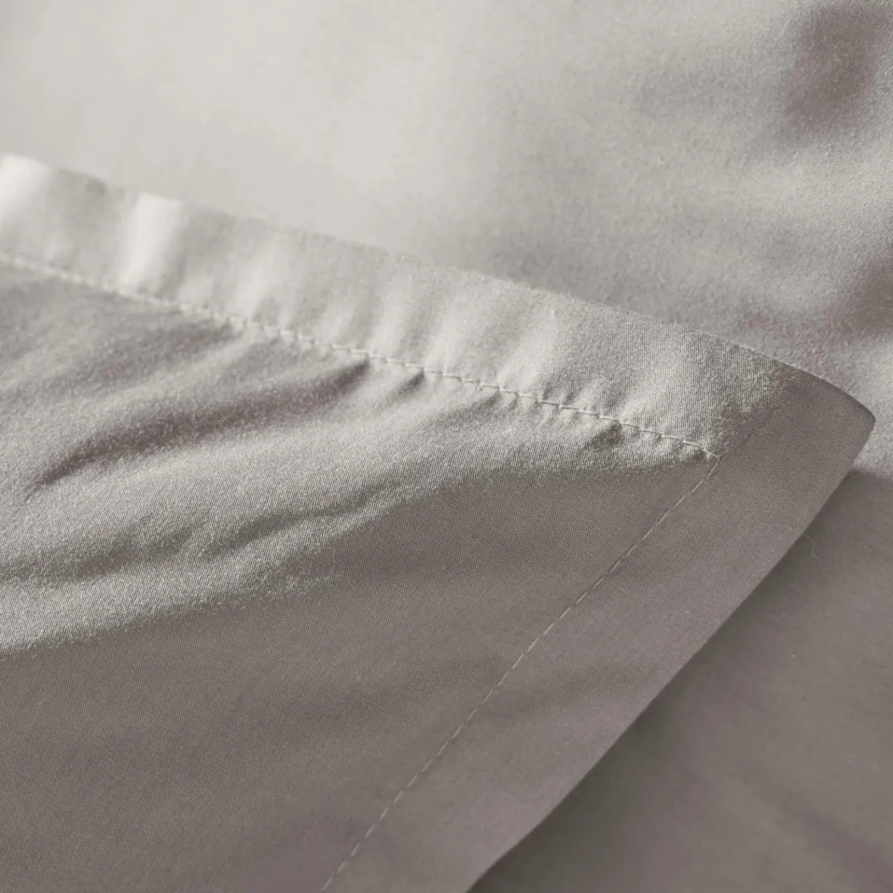 EMINZA Housse de couette percale de coton (200 x 200 cm) Cali Gris clair Discount
