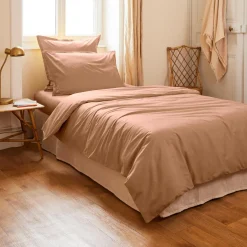 EMINZA Housse de couette percale de coton (140 x 200 cm) Cali Rose Pêche Outlet