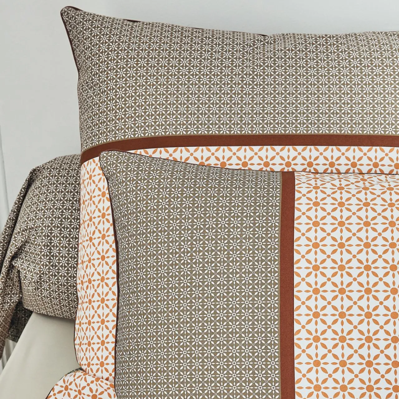TRADILINGE Housse de couette percale de coton (200 x 200 cm) Gabin Multicolore Discount