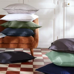 EMINZA Housse de couette percale de coton (200 x 200 cm) Cali Bleu marine Clearance